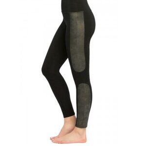 Spanx Faux Leather Panel Ponte Leggings - Size XS